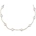 Jewelry : 7mm. Cultured White Pearls,14Kt. Gold Accents. Cultured White Pearl Station Necklace