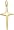 Cross Charm, Gold Plated Silver