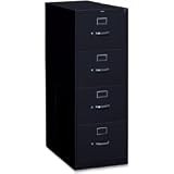 H320 Series 26-1/2"" Deep Full-Suspension File, Four-Drawer, Legal, Black (HONH324CP)