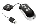 Hewlett Packard PF725A USB Ultra Mini Mouse with retractable Cord Black/silver