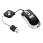 Hewlett Packard PF725A USB Ultra Mini Mouse with retractable Cord Black/silver