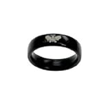Acrylic Ring with Laser Cut Butterfly Design - Width: 5mm - Size: 6-12