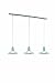 Trio-Leuchten 372610307 Energiespar-Pendelleuchte inkl: 3xG9 7W Breite.80cm Länge.116cm Nickel mit Glas satiniert/klar