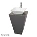 Esprit Custom Bathroom Pedestal Vanity - Concrete CaesarStone w/ Pyra Vessel Sink Image
