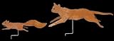 Garden Accessories Rust Metal, Cat and Squirrel Set