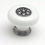 Berenson 7046-587-C Cabinet Hardware Knobs 37MM/M4 TIN W/WHT CER(FLW INS