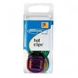 Hot Clips, Plastic, 15/PK, Rounded Edges (SWI71754)