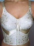 Elila Jacquard softcup posture front hook longline bra