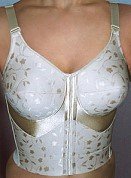Elila Jacquard Softcup Front Hook Posture Longline Bra