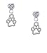Mini Open Paw - Silver Plated Mini Heart Charm Earrings [Jewelry]