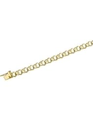 CleverEves 14K Yellow Gold 7 Inch Solid Charm Bracelet