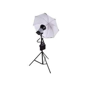 Flashpoint II 320M Monolight Kit, One 150 Watt Second Monolight with Portable Battery Power Pack, Black Light Stand and 40 White Umbrella.and Case