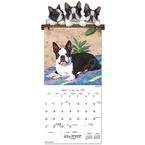 Boston Terrier Calendar Holder Gift Set
