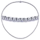 32.50 Carat D/VS1 Round Certified Diamond Necklace in 18ct Solid White Gold