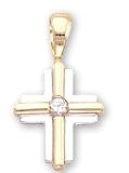 14kt Gold Religious Pendant with Diamonds - DS613