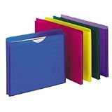 Poly File Pockets, 1' Expansion, Legal Size, Assorted Colors, 5/Pack ESS50993