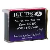Jet-Tec Compatible Cartridge for Canon BJC600/600e/610/620, 11ml Magenta