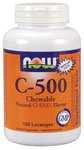 C-500 Chewable - Cherry by NOW Foods - (500mg - 100 Tablets)