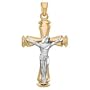 Crucifix Charm in Two Tone 14kt. Gold