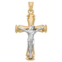 Crucifix Charm in Two Tone 14kt. Gold by Fred Meyer Jewelers