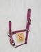 Hamilton Deluxe 3/4" Nylon Horse Halter with Adjustable Chin, Wine, Foal/Average Mini Donkey (100-200 lbs)