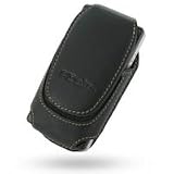 Pdair Universal Leather Pouch Case (Large - Black) for Sony Ericsson M600i/M600