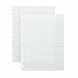 Filler Paper, College Ruled, 10-1/2'x8', 200/PK, White
