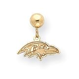 14K Baltimore Ravens Logo Ball Post Earrings