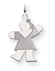 Genuine IceCarats Designer Jewelry Gift 14K White Gold Kid Charm