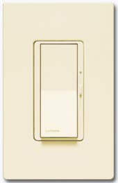 White Lutron Single Pole / 3-Way Preset Designer Dimmer