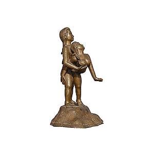 Bronze Sculpture Human Figurine 8 x 5.5 x 10 inches
