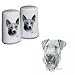 Airdale Terrier Small Salt and Pepper Shakers, Porcelain by Rosalinde (3')