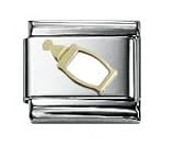 Baby Bottle White Classic Enamel, Italian Charm by Nomination Charms