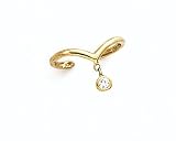 14K DANGLE CZ TOE RING - GH23629