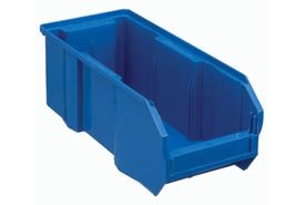 Quantum Storage Heavy Duty Stacking Bin - 13 1/2in. x 5 1/2in. x 5in. Size, Blue