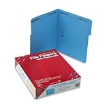SMEAD MANUFACTURING CO. / Folders with two 2 capacity fasteners, letter, 1/3 cut assorted, blue, 50/box / SMD12040 / Sold as 1 Box / Mfr Part # 12040 \*/ Folders with two 2 capacity fasteners, letter,