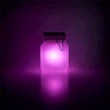 sunjar サンジャー　紫色 ソーラーLED魔法のガラス瓶 インテリア人気商品「800-0010」