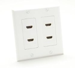 HDMI Wall Plate - 4 Port - White