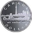 Toronto Canada Silver Dollar 1984 Toronto CN Tower Ancient Canoe Silver Dollar Coin Toronto Ontario
