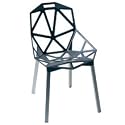 Chair One Stapelstuhl, anthrazitgrau metallisiert
