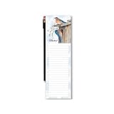 Wellspring Magnetic Refrigerator Note Pad with Pencil, Toile Birds Collection, Bluebird