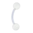 BIOPLAST Glacier GLOW in the DARK Eyebrow Ring
