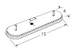 Stainless Steel Oval Single Burner, Offset Inlet, for Thermos Grills