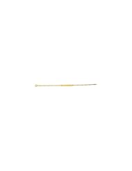 14K Yellow Gold - Youth Rectangle Id Figaro 6" Bracelet