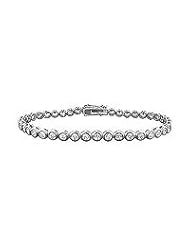 Diamond Tennis Bracelet : 18K White Gold â€" 4.00 CT Diamonds