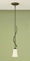 Murray Feiss P1074ORB Boulevard One-Light Pendant in Oil Rubbed Bronze and White Opal Etched Glass
