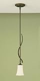 Murray Feiss P1074ORB Boulevard One-Light Pendant in Oil Rubbed Bronze and White Opal Etched Glass