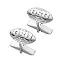 Ohio State University Buckeye Football Cuff Links in Sterling Silver