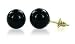 Genuine 14 KT Yellow Gold Black Onyx Gemstone 14K Stud Post Ball Earrings