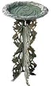 Butterfly Birdbath and Pedestal (Verdigris)